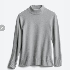 GOLDRAY Lomari Chevron Stitch Hem Mockneck Pullover